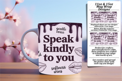 Elegant 11oz Mug Wrap Png Design , Girl Quote Product Image 1