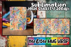 Spring Abstract Lines Mug Wrap Sublimation 11oz 15oz Product Image 1