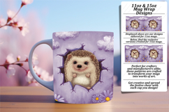 Graceful 11oz Png Mug Wrap Design , Animals In Wall Product Image 1