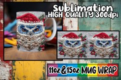 Winter Owl Wrap Embroidered 11oz 15oz Mug Christmas Product Image 1