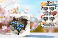 Blossom Bliss: 3D Heart Mug Wrap Variety Product Image 1