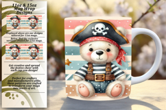 Graceful 11oz Mug Wrap Png Template , Teddy Bear Product Image 1