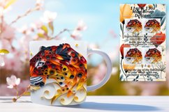 Kitty Kaleidoscope: Sublimation Cat Lover Mug - 3D Design Product Image 1