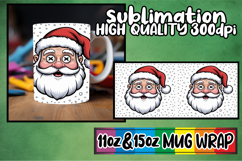 Happy whispers 11oz 15oz sublimation wrap, Funny Santa Product Image 1