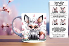Eye-Catching 15oz Mug Wrap Png Template , Cute Easter Product Image 1