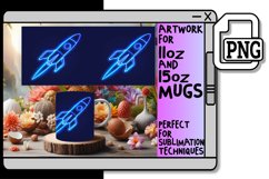 Neon Mirage: 15oz Mug Sublimation Delicacies 11oz Product Image 1