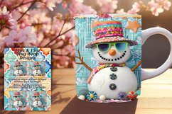 Winter Holiday Snowman Mug Wrap 11oz/15oz Seasonal Spirit Product Image 1
