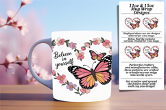 Vibrant 11oz Mug Wrap Png Template , Butterfly Product Image 1