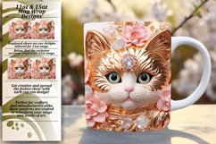 Whimsical 3D Cat Wonders: Amazing Sublimation Designs Product Image 1