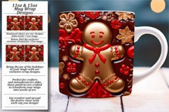 3D Gingerbread Man Christmas Mug Wrap: Sparkly Festive Product Image 1