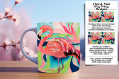 Funky 11oz Mug Wrap Png Artwork , Flamingo Product Image 1