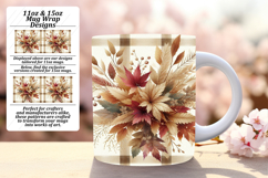 Vivid 11oz Mug Wrap Png Artwork , Autumn Flower Product Image 1