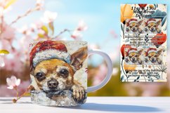Peeking Dog Winter Mug Wrap Christmas Holiday 11oz 15oz Product Image 1