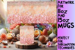 Glittery Flower Leopard Mug Design Product Image 1