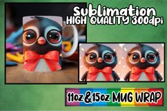 11oz 15oz Mug Wrap with 3D Holiday Characters Product Image 1