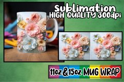 3D Flower Fantasy Sublimation Mug - 11oz &amp; 15oz Product Image 1