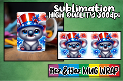 Happy moments sublimation mug wrap, USA Animals Product Image 1