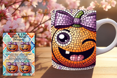 Classy 15oz Mug Wrap Png Design , Cute Pumpkin Product Image 1