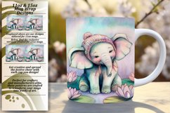 Lovely 11oz Mug Wrap Png Template , Animals Product Image 1