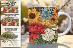 Vintage Spring Garden Mug Sublimation Art 11oz Product Image 1
