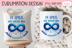 Autism Awareness Month PNG sublimation design Product Image 4