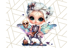 Halloween Fairy Clipart PNG, Cute Chibi Fairy Art Clip Art Product Image 4