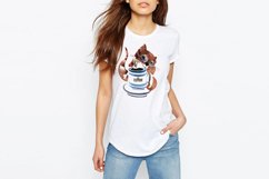 Cat. Coffee. watercolour Product Image 2