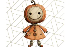 Vintage Halloween PNG Clipart, 1950s Retro Graphics Clip Art Product Image 4