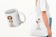 Whimsical Bride Girl Clipart Product Image 3