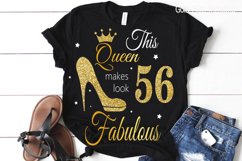 56th birthday svg, Queen Birthday 56 Svg, 56 Birthday svg, 5 Product Image 3