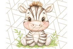 Pastel Safari Jungle Baby Animals PNG Clipart, Nursery Product Image 4