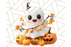 Cute Halloween Ghost Clipart PNG, Ghost and Friends Holiday Product Image 4