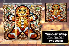 Yuletide Stained Glass 3D Gingerbread Man Christmas 20oz Product Image 1