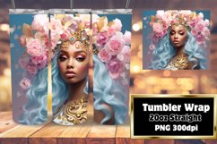Melanin 3D Elegance Tumbler Wrap Sublimation Product Image 1