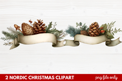 2 Nordic Christmas Clipart | Scandinavian Holiday PNG Product Image 1