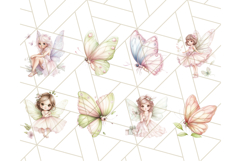 Whimsical Fairies and Butterflies PNG, Pastel Fantasy Art Product Image 6