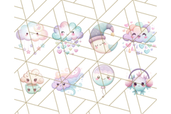 Kawaii Weather Clipart PNG, Cute Pastel Weather Icons Product Image 4