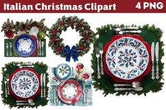 Italian Christmas Clipart PNG Product Image 1