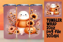 DYNAMIC PNG for 20oz Tumbler , Cute Ghost Product Image 1