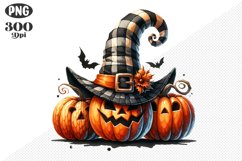 Halloween Pumpkins Sublimation - Clipart PNG Design Product Image 1