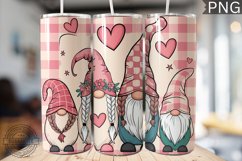 Valentine&#039;s Day Gnome Tumbler Wrap - High Quality 300 Dpi Product Image 1