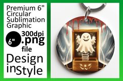 Sophisticated Round Design Keychain Art , Halloween Product Image 1