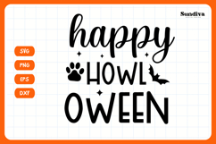 Funny Halloween Dog Bandana Quote SVG | Happy Howloween Product Image 3