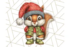 Christmas Animal Clipart, Festive Animals in Holiday Outfits Product Image 4