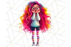 Teen Girl Clipart PNG, Fun Character Illustration Product Image 4