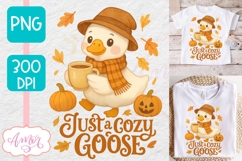 Just a cozy goose sublimation PNG | Fall shirt png design Product Image 2