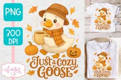 Just a cozy goose sublimation PNG | Fall shirt png design Product Image 2