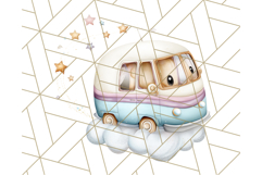 Kawaii Space Vehicles Clipart PNG, Cute Sci-Fi Tech Clip Art Product Image 4
