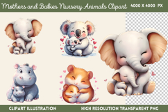 Mothers and Babies Nursery Animals PNG Product Image 10