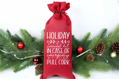 Christmas Wine Bag Quotes SVG | Holiday Survival Kit Product Image 3